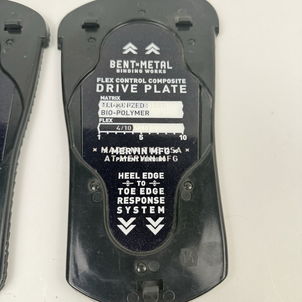 Bent Metal Snowboard Bindings Drive Plates Flex Control Composite Medium Black