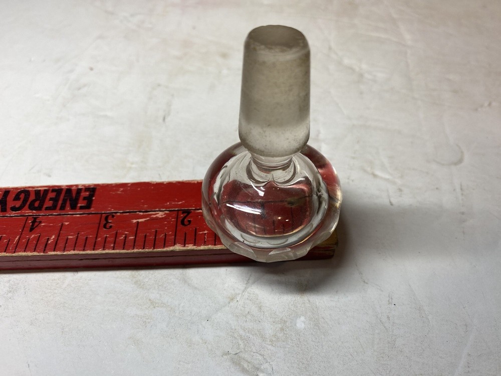 Vintage Clear Glass Bottle Stopper