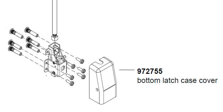 Von Duprin Cover for Bottom Latch Windstorm Surface Rod Exit Device
