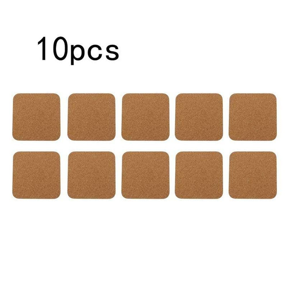 DIY Projects Cork Coasters 10Pcs Square Cork Mat for Crafting and Creativity