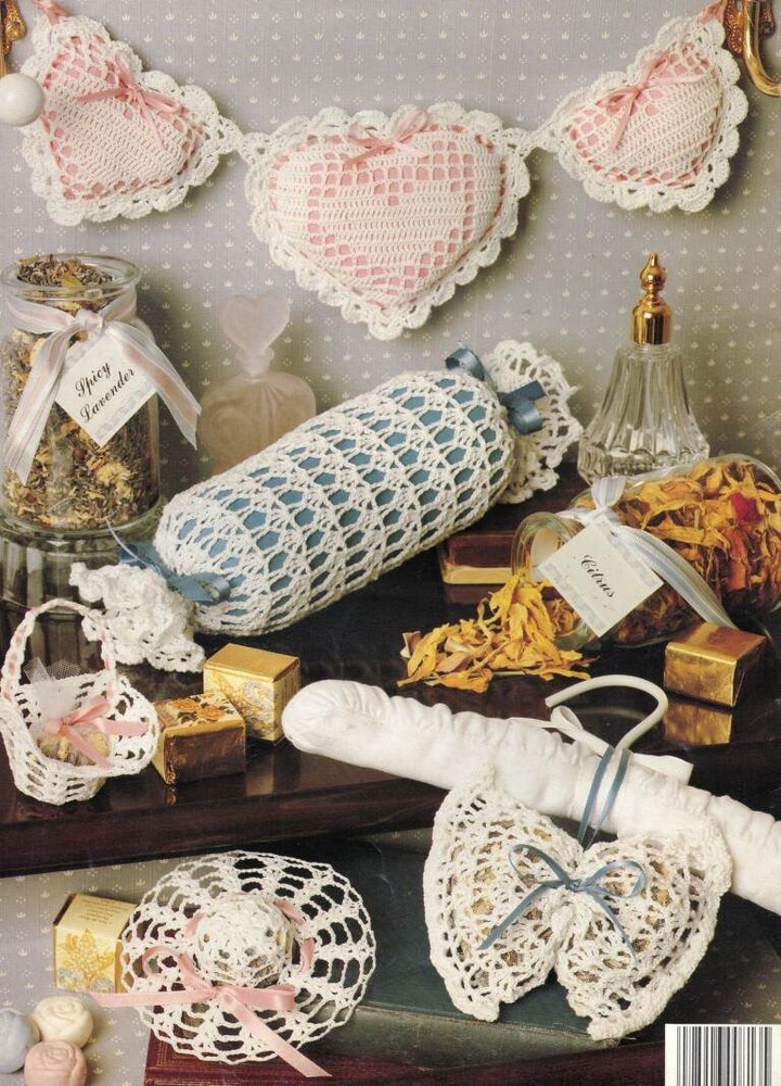 OOP!!! CROCHET SACHETS & SCENTS 8 DESIGNS & 4 SCENT RECIPES