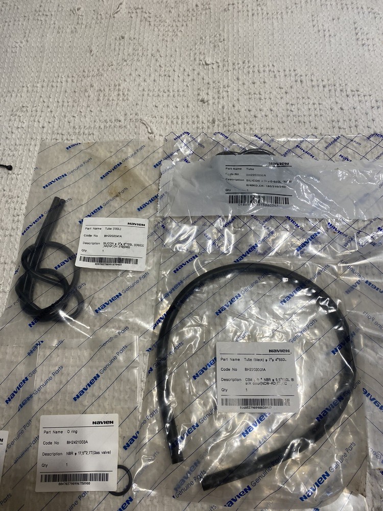 Assorted Navien Parts O-rings / Hose Tube / Remote Control Wire / Temp WIRE ect