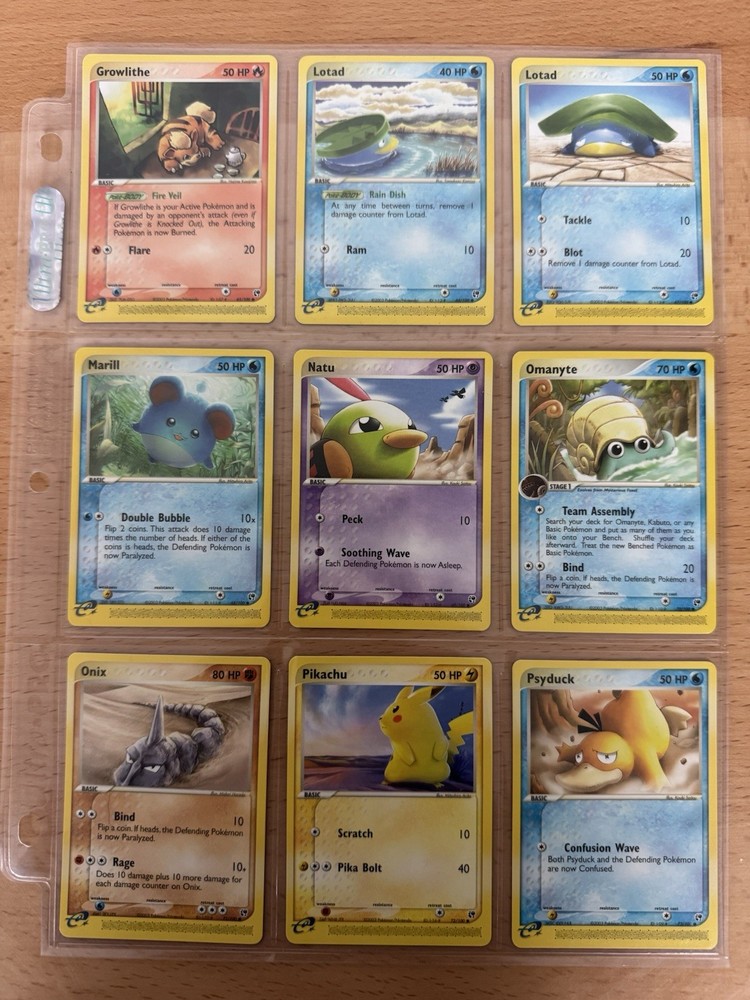 NM Pokémon TCG Complete EX Sandstorm Common Set E-Readers Psyduck Eevee Pikachu