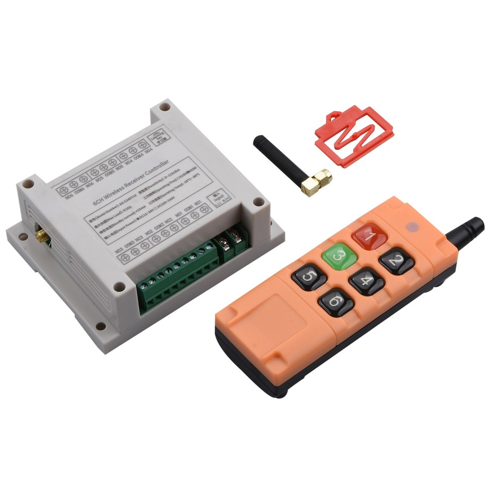 6 Channel 10A Relay Receiver Wireless Remote Control RF Switch -105dbm new