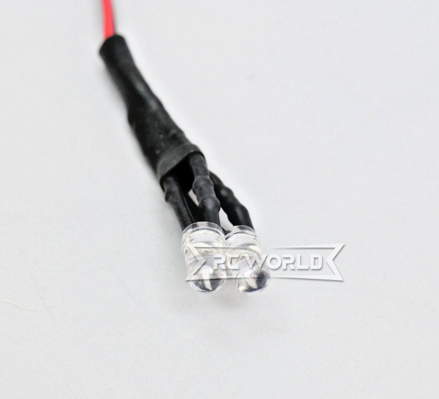 RC LED BACKFIRE Light 5MM RED LED Double Bulbs