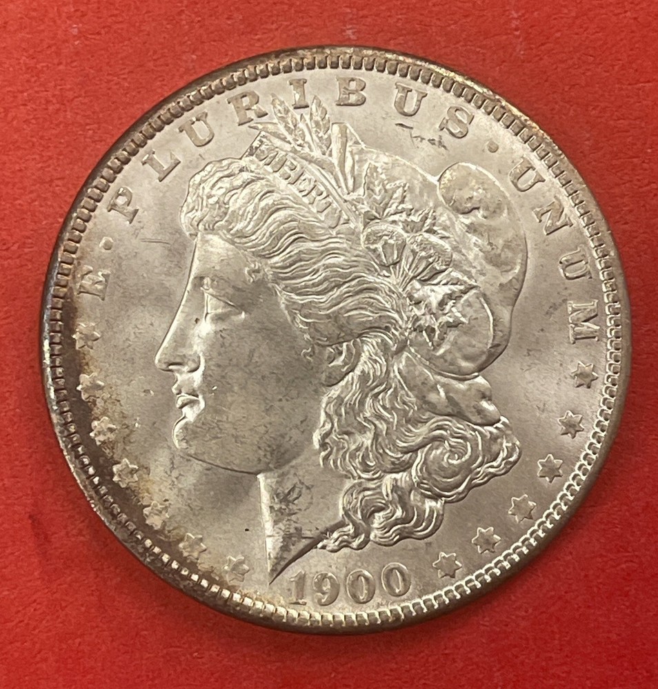 1900 P Morgan Silver Dollar, Choice to Gem Uncirculated