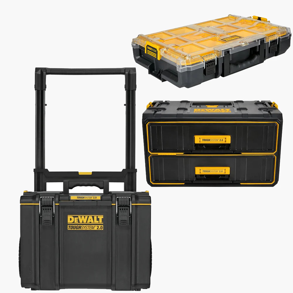 DeWALT DWST08450-KIT3 TOUGHSYSTEM 2.0 Rolling Toolbox w/ 2-Drawer, Organizer