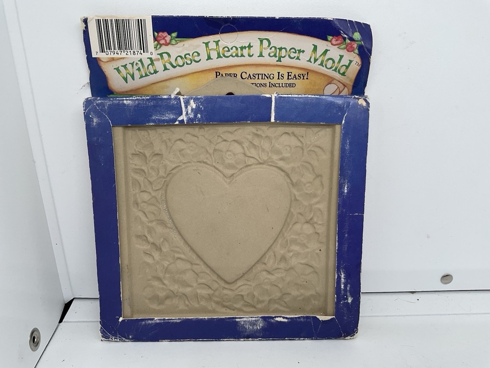 Wild Rose Heart Paper Casting Mold