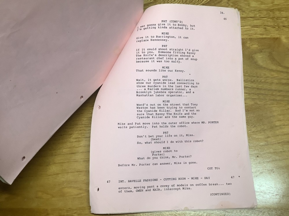 1984 Mickey Spillane’s Mike Hammer Original Script - Satan, Cyanide & Murder