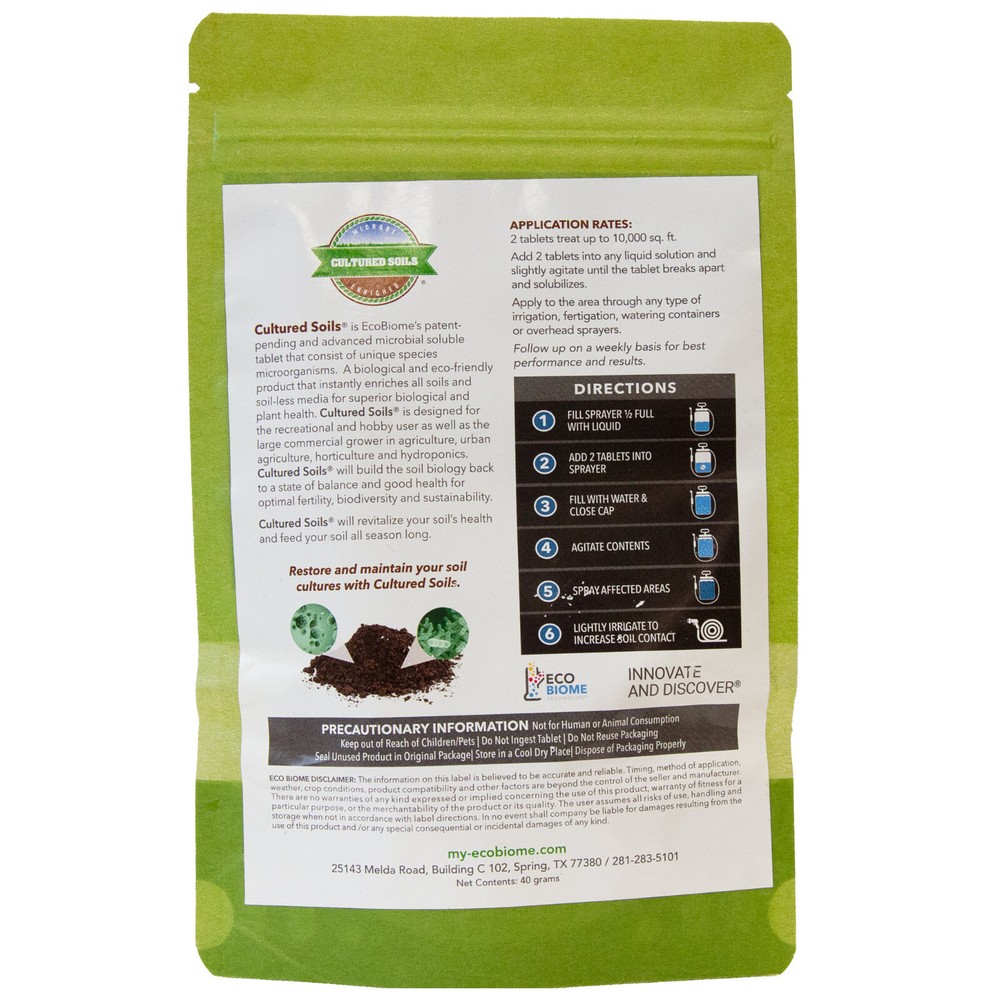 EcoBiome Cultured Soils Microbial Soil Tablets ( 10 tablets )