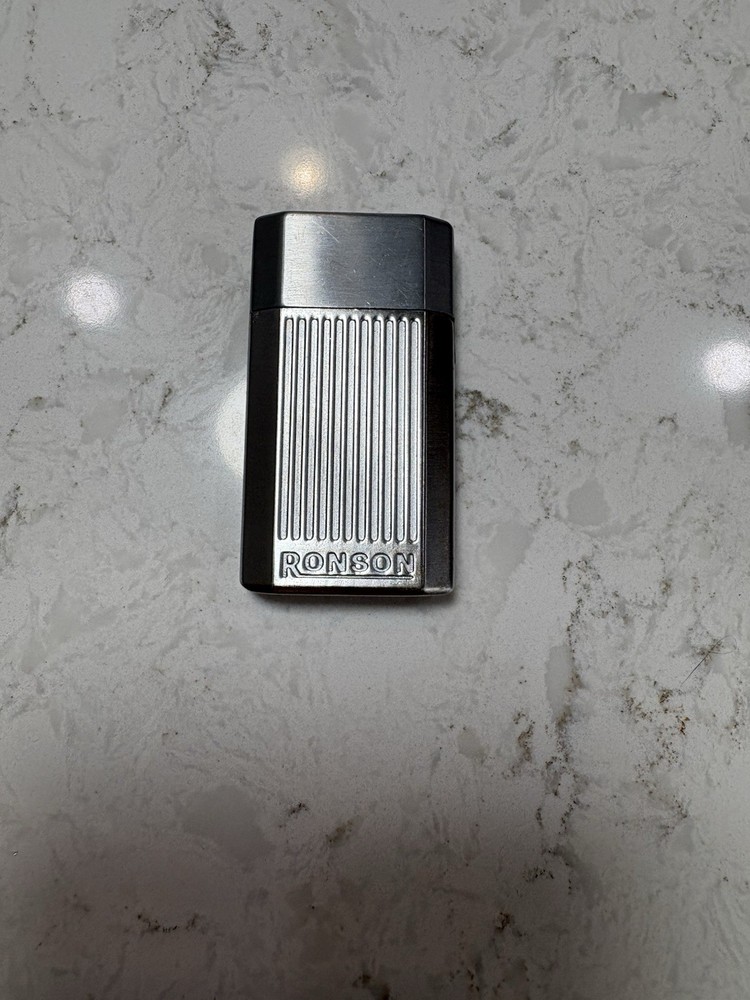 Ronson Jet Lite Silver Metal Cigarette Lighter