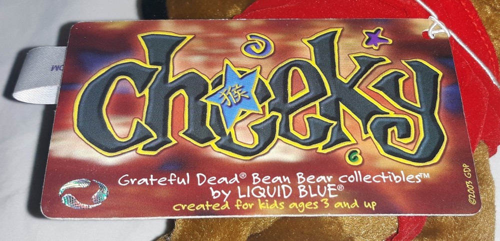 Grateful Dead Bean Bear CHEEKY (Monkey) 2003 Edition 11