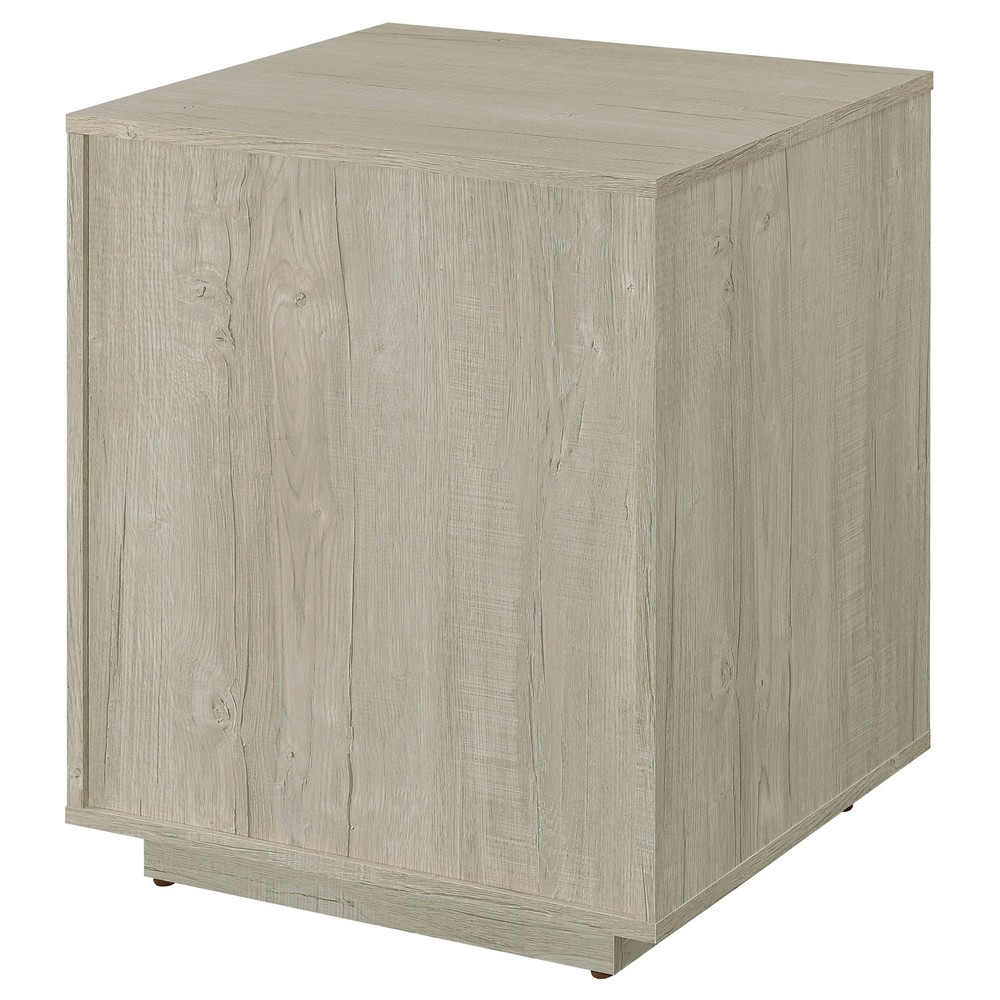 Whitewashed Grey 3 Drawer File Cabinet, Home Office Storage Cabinet