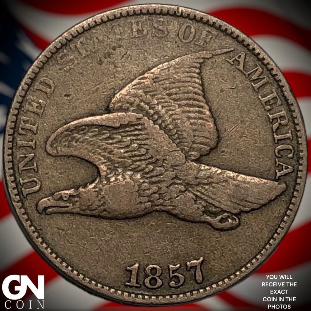 1857 Flying Eagle Cent Penny X9824