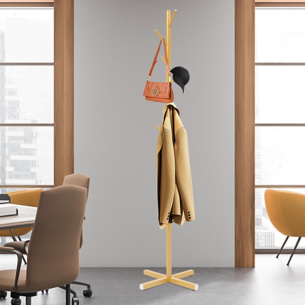 Coat Rack Stand Freestanding Coat Rack With 7 Hooks Tree-shaped  Bedroom Rack