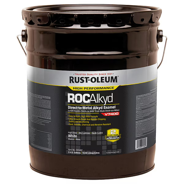 Rust-Oleum ROCAlkyd DTM Enamel- Gloss White, 5-gallon