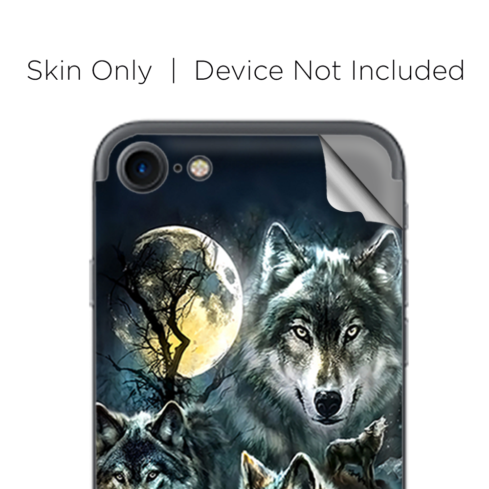 Apple iPhone 7 / 8 Skins Decal Wrap 3 Wolves Moonlight