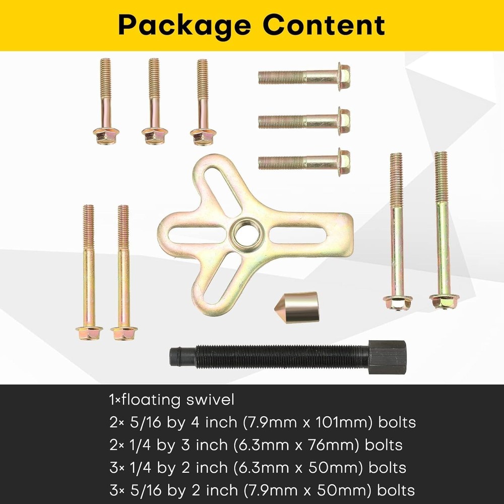 Harmonic Balancer Steering Wheel Puller Kit | 13PCS Flywheel Puller, Cranksha...