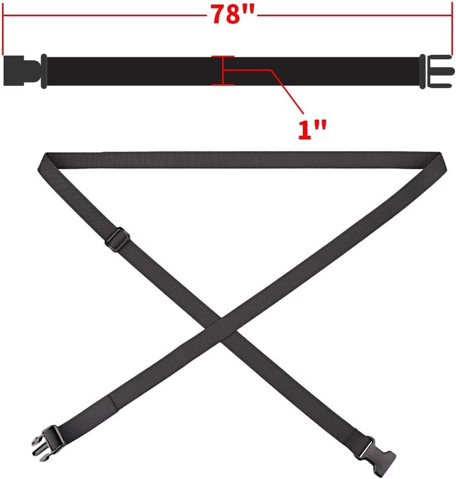 Secure 78" x 1" Adjustable Packing Straps - Essential Travel Accessories, 4-Pack