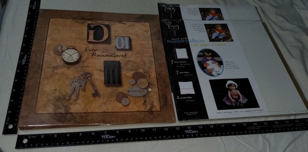 Bound + d/termined "Ever Remembered" Scrapbook Kit w/ 2x Refill Pages + Folder