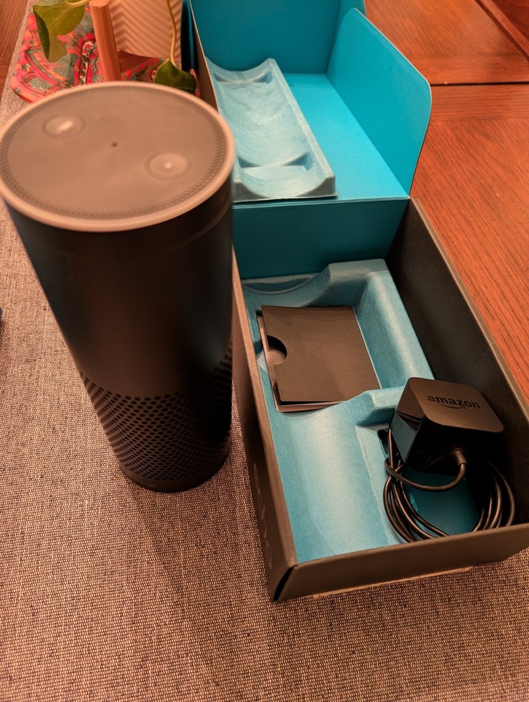 Amazon Echo (1st Generation) Smart Assistant - Black Tower, With Box
