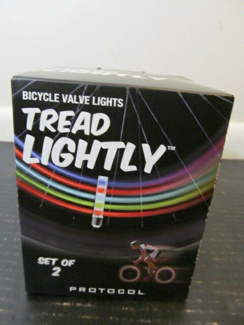 Protocol Set of 2 Thread Lightly Bicycle Valve Lights, Multicolor