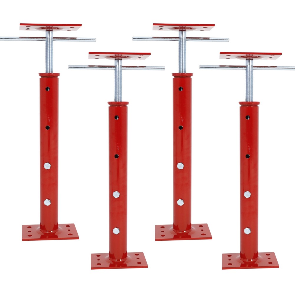 4pcs Adjustable Floor Jack Post House Floor Leveling Lift 19"-36" Height Range
