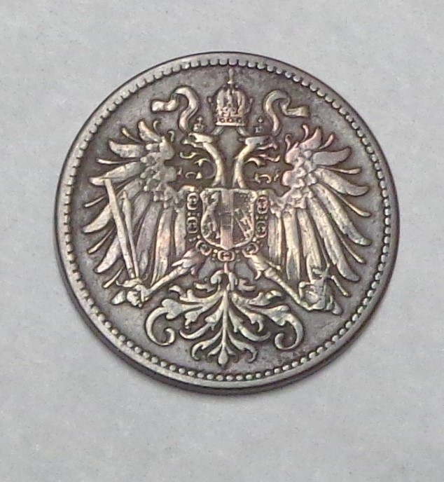 AUSTRIA 2 HELLER 1898 High Grade