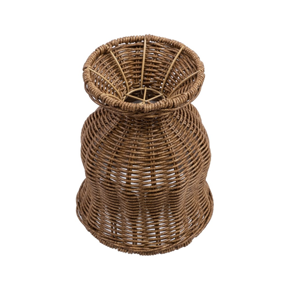 8 Inch Goblet Woven Planter Urn Shape Brown
