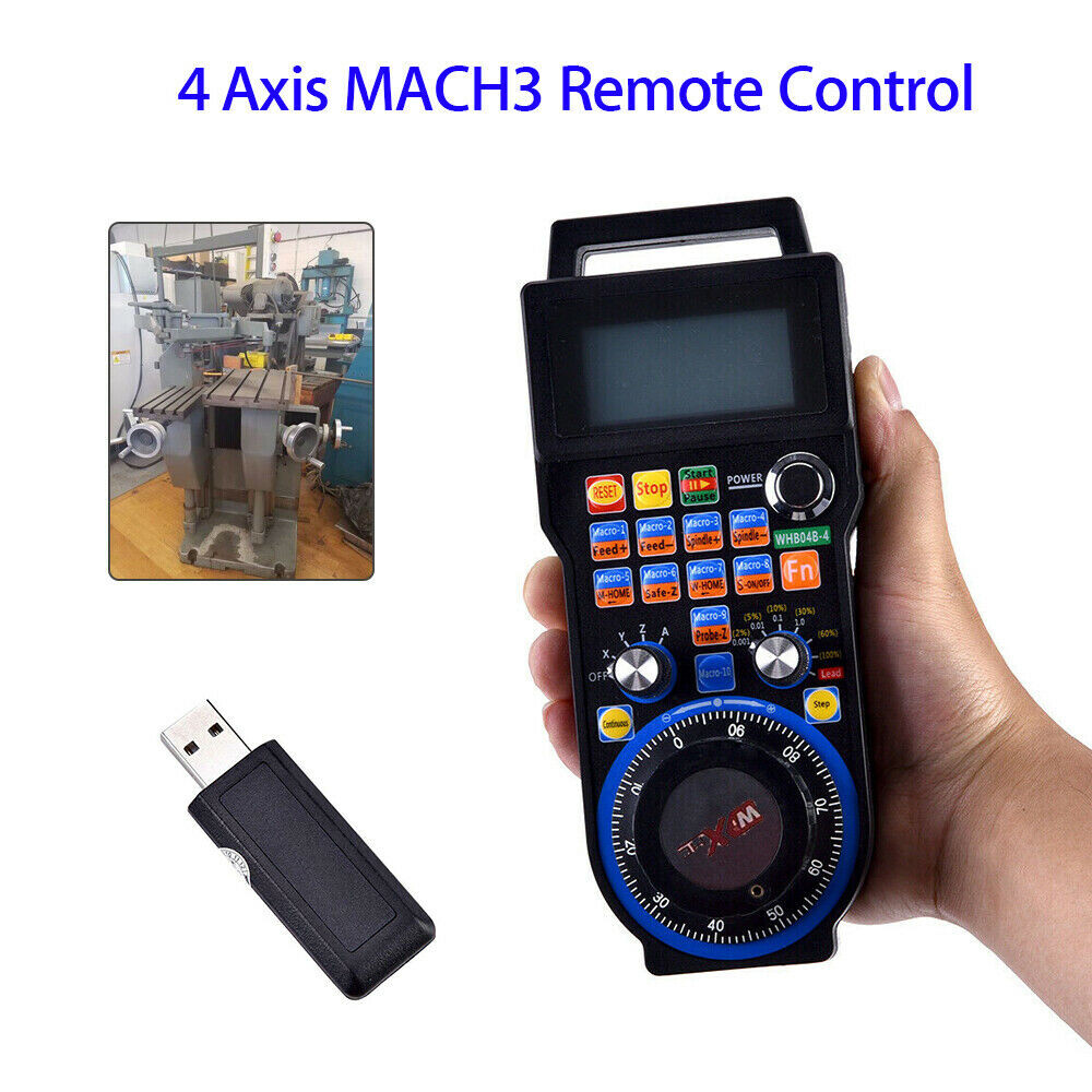 WHB04B MACH3 Controller Kit 3/4/6 Axis MPG USB Wireless Handwheel +Ethernet Card