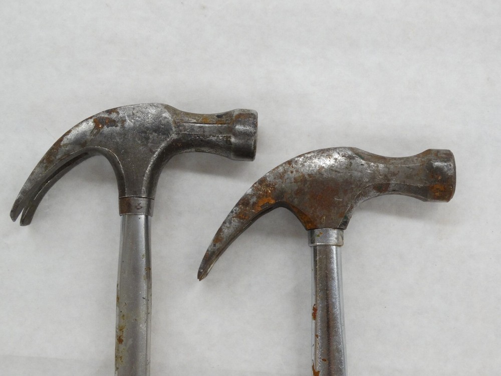 2 Vintage Stanley 13 oz Curved Claw Hammers
