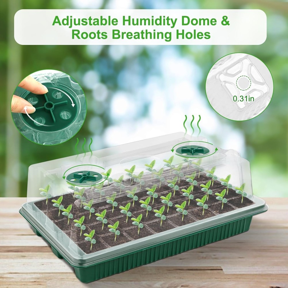 Eco-Friendly Seed Starter Kit with Adjustable Lights for Thriving Indoor Plants