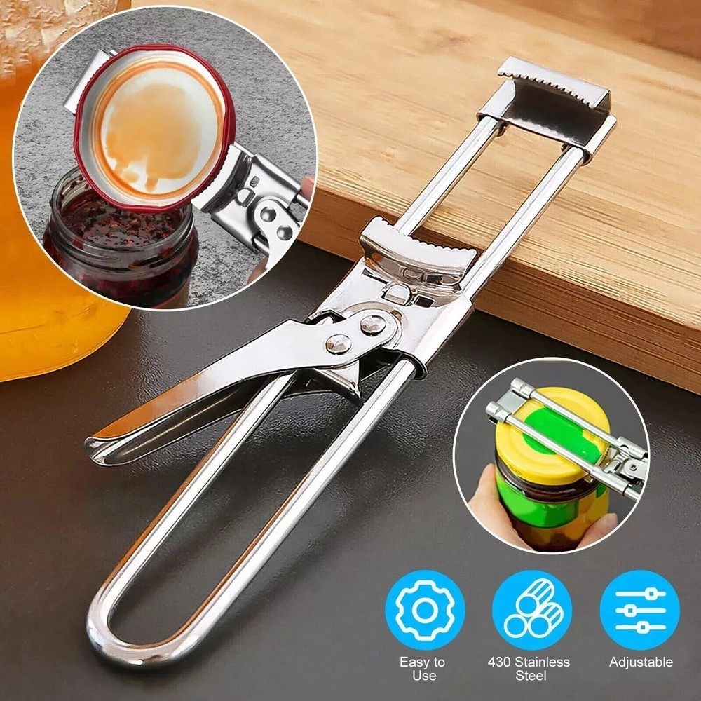 Master Opener– Adjustable Multifunction Jar & Bottle Opener Stainless Steel Tool