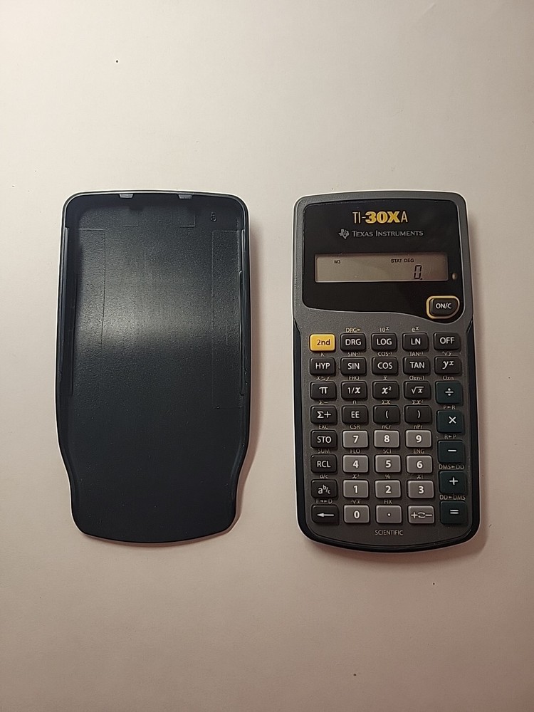 Texas Instruments TI-30Xa Scientific Calculator with slide case Tested