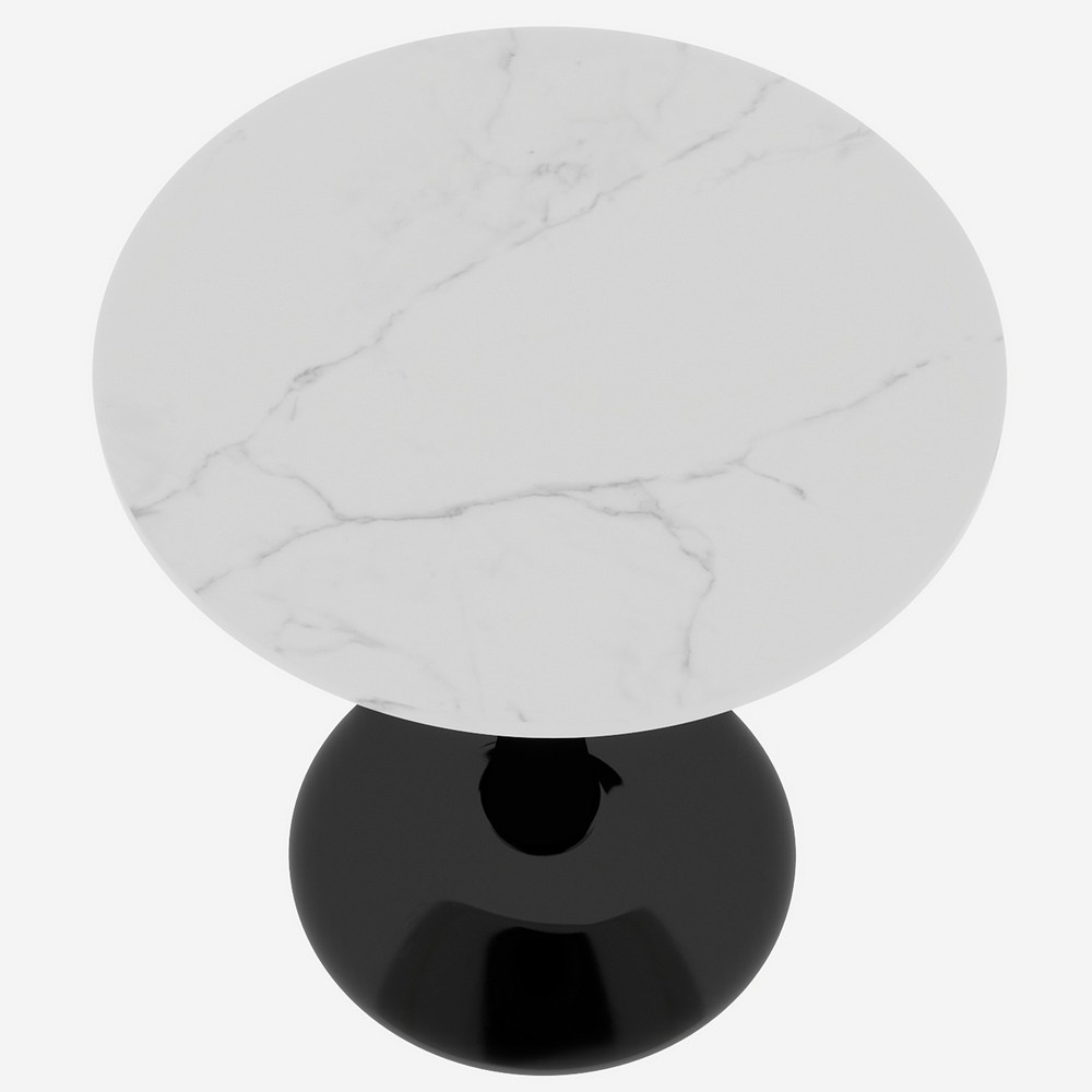 27.6-inch black coffee table, mid-century modern style dining table, accommoda