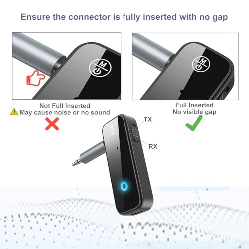 Aux Bluetooth Adapter for Car, 2 in 1 Bluetooth 5.3 Transmitter&Receiver