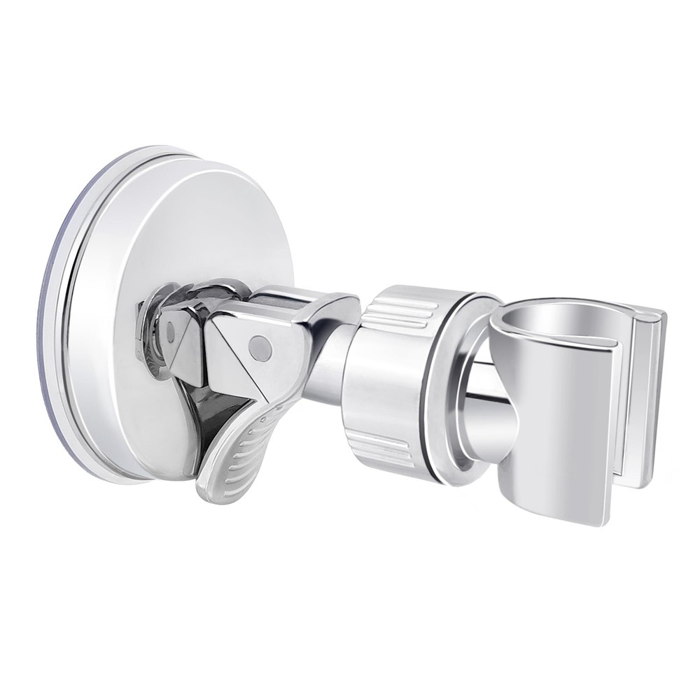 Quacc Adjustable Shower Head Holder Handle Clip Removable Silver
