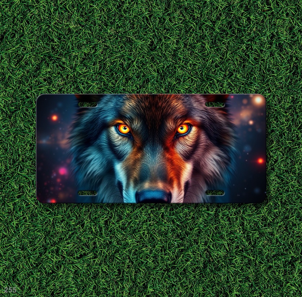 Unique Wolf License Plate Customizable Decorative Plate Birthday Gift