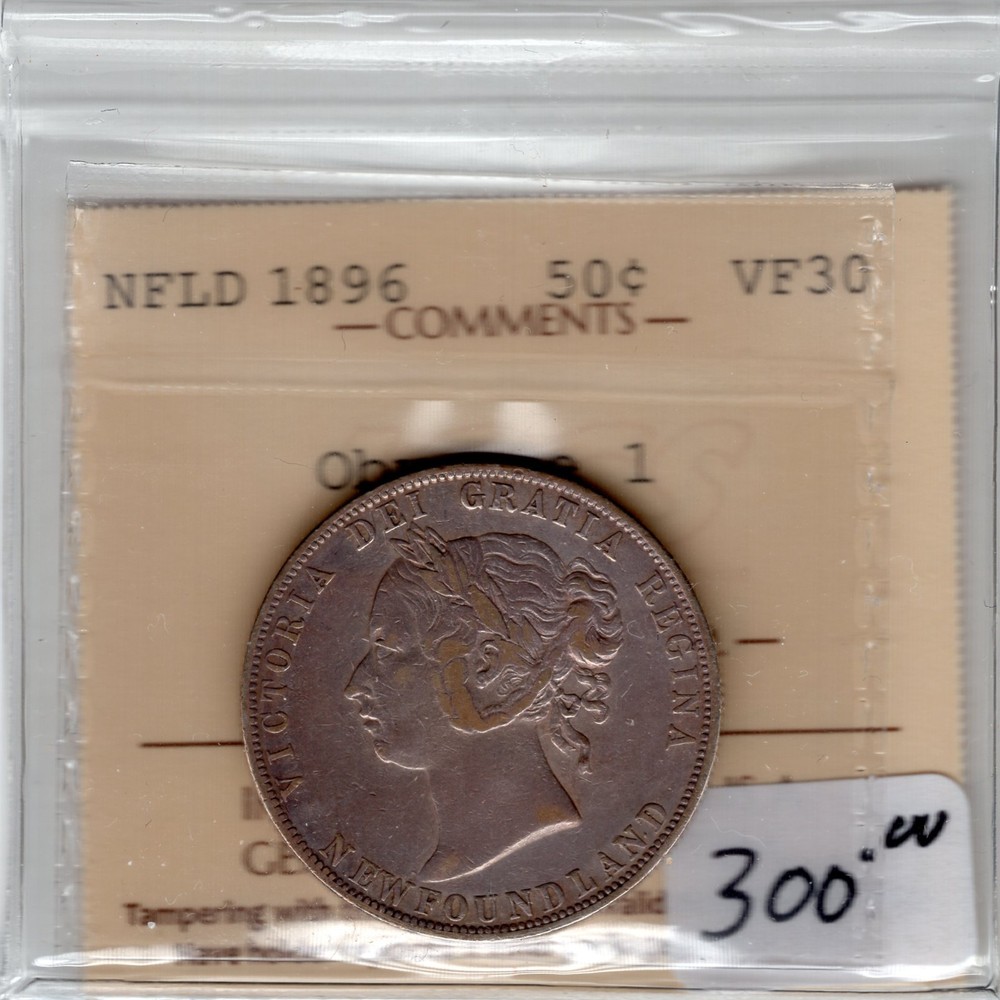 NFLD 1896 50 cent VF30