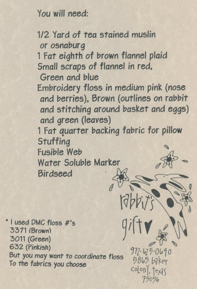 Rabbits Gift Rabbit Pillows Claire Denny Applique Pattern