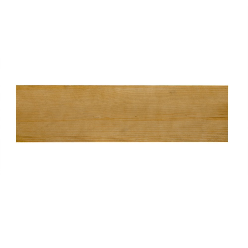 60" Modern Minimalist Solid Wood Veneer Sideboard (4 Doors+Open Shelf, Natural