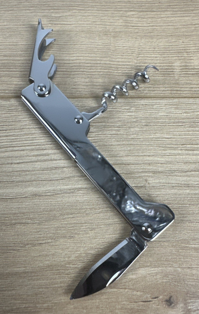 Vintage Waiters Corkscrew Bottle Opener Multi-Purpose Bar Tool
