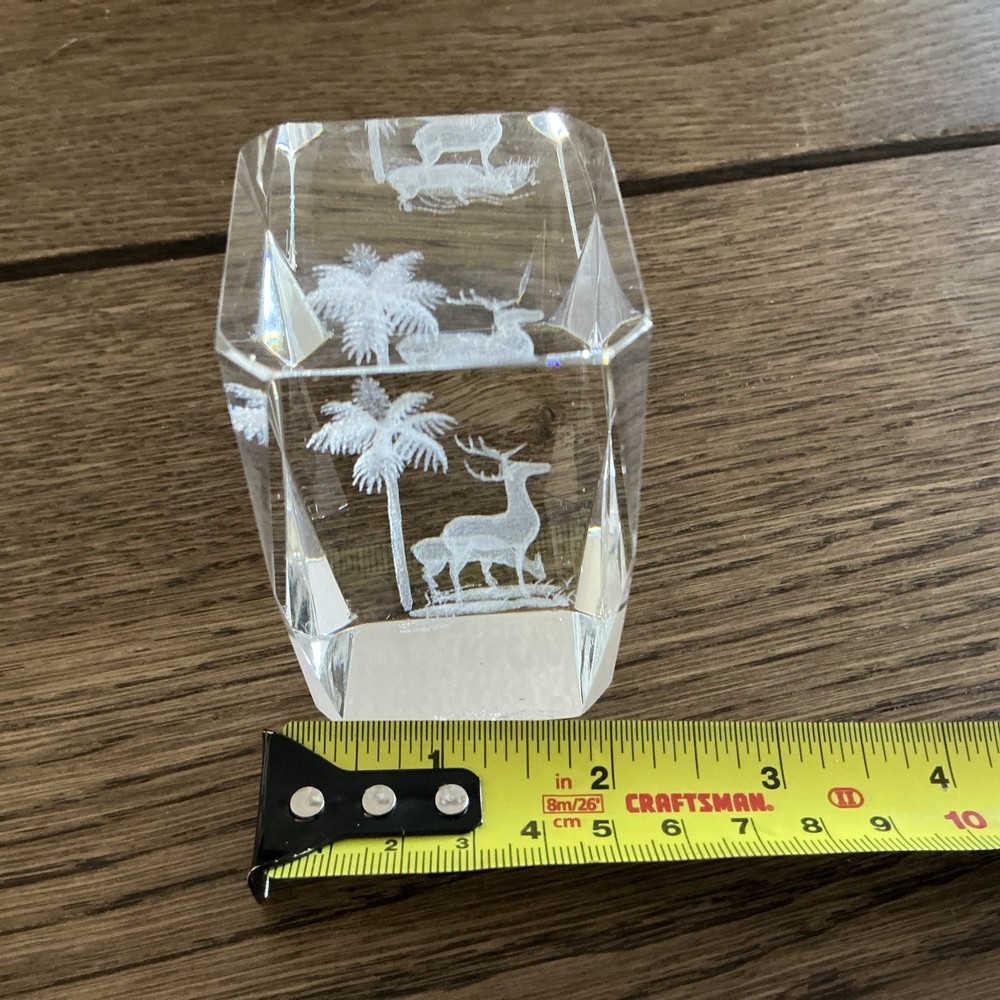 Decorative Deer And Palm Tree Figure - Florida