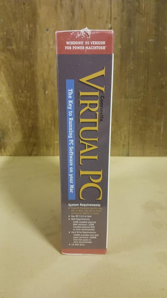 Virtual PC v2.1 by Connectix (1998), Run DOS/Windows Software on Mac (Unopened)