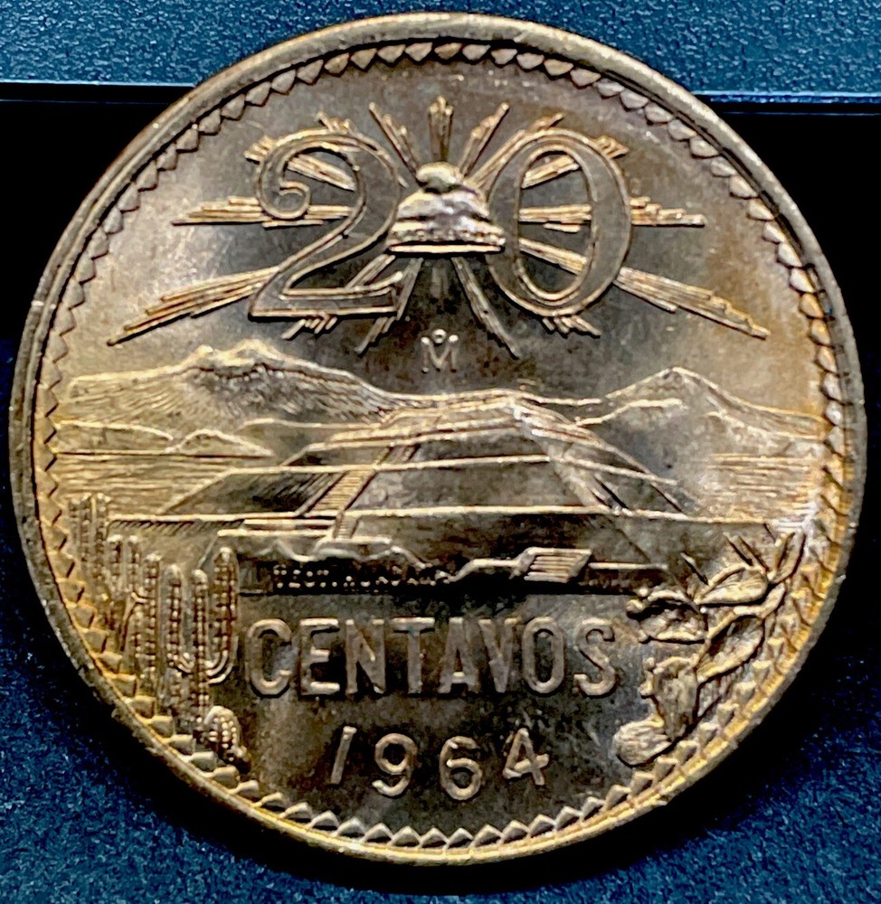 1964 MEXICO 20 CENTAVOS - MS/UNC RED - Great Coin