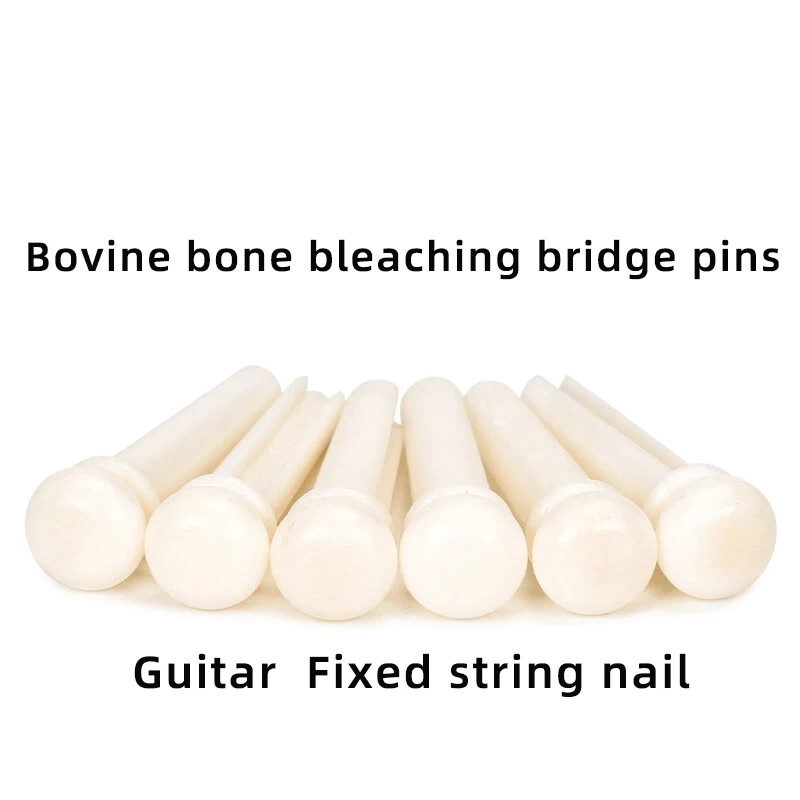 30x Bone Guitar Bridge Pin String Peg Luthier Nut Saddle
