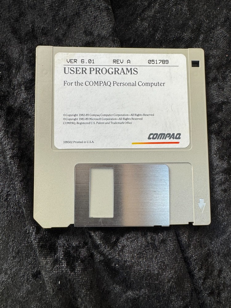 Compaq User Programs for Personal Computer Ver 8.01 - 3.5 Media
