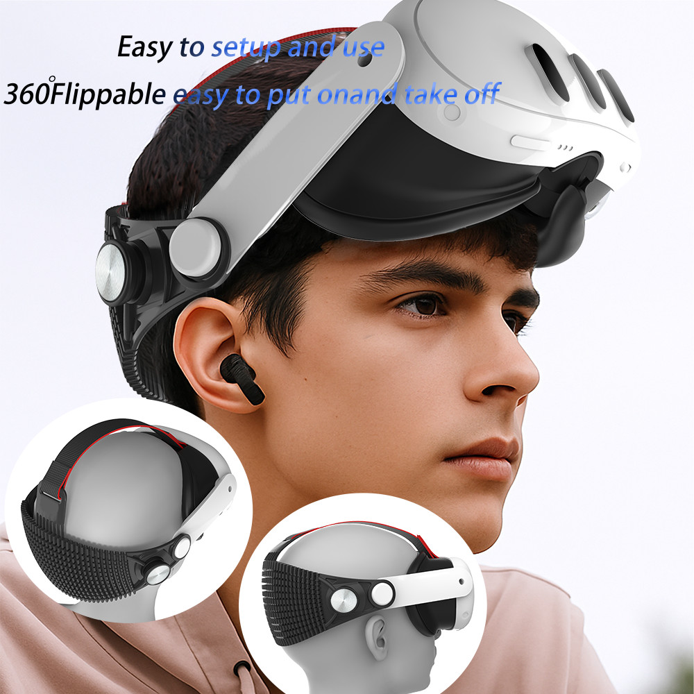 Lightweight Adjustable for Lying Down For Meta Quest 3/Quest 3S head strap