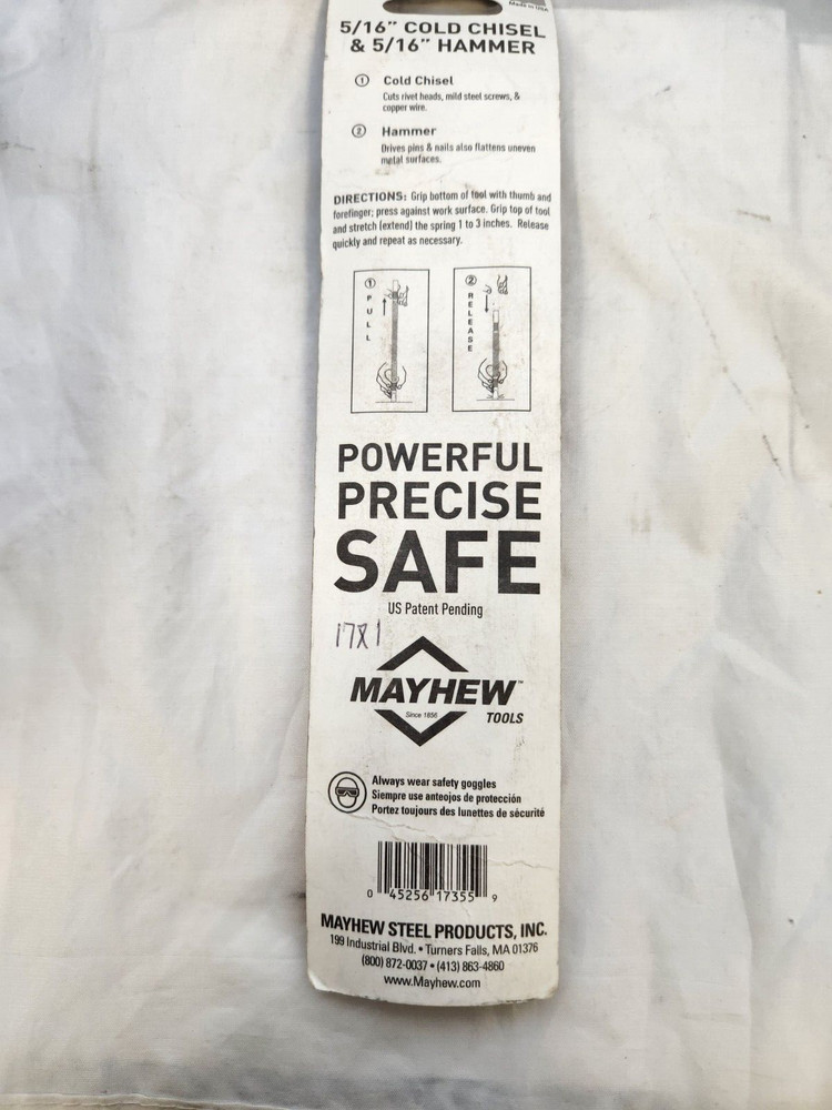 Mayhew 17355 5/16" Cold Chisel/Hammer