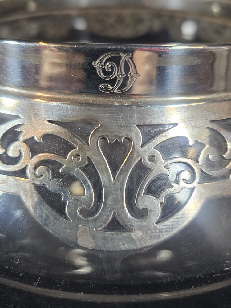 An 19thC Silver Mounted Cut Glass Centrepiece Bowl Hallmarked